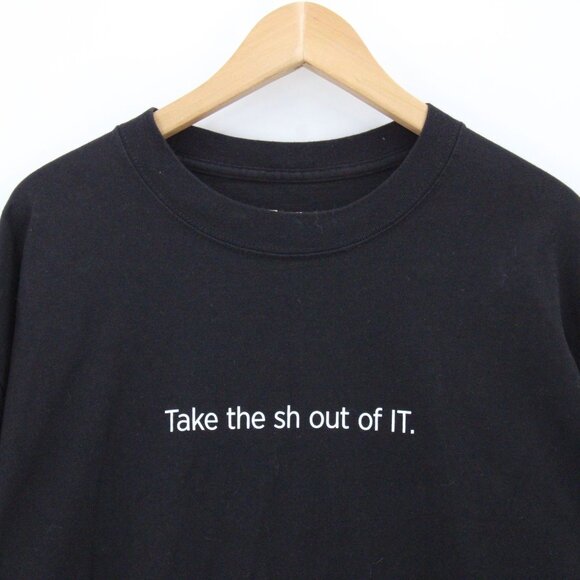 SPLUNK Shirt Men Black Short Sleeve Take Sh Out Of IT Graphic Logo Cotton Sz 2XL - Picture 5 of 9